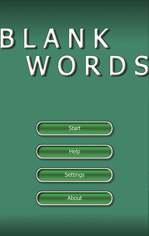 BlankWords title screen shot