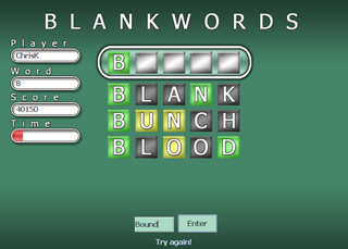 BlankWords screen shot 1